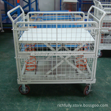 Folding Cage with springs shock absorber & board & castors